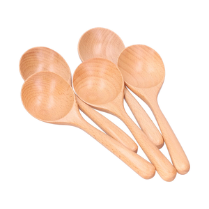 Cuchara de sopa de madera respetuosa con el medio ambiente y utensilios de cocina Cuchara Venta caliente para cocina Restaurante accesorios calidad exclusiva - Product Image 1