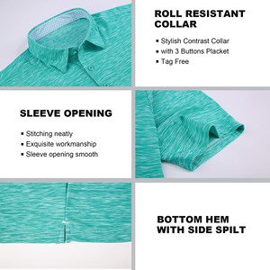 Polos Unisex de nuevo estilo, camiseta Polo personalizada de poliéster con combinación de dos colores, camiseta Polo de Golf de diseño personalizado - Product Image 6