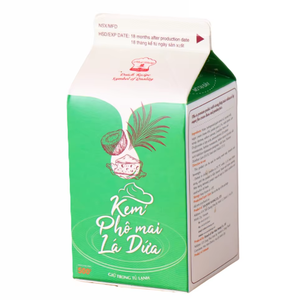 Proveedor Mayorista, Envío Rápido, Crema No Láctea para Bebidas OEM/ODM, Crema de Postre de Queso Pandan HALAL, Crema para Café y Té con Leche, 500G - Product Image 1