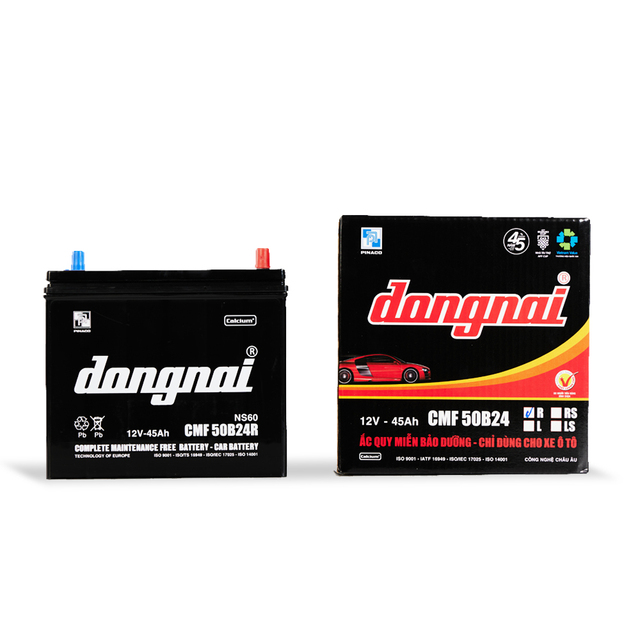 CMF 50B24R High Quality 12V-45Ah Lead Acid Automotive Car Battery Dongnai Sealed Type Maintenance Free High Energy Storage