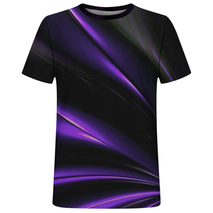 Vente en gros de t-shirt pour hommes à impression numérique à la mode T-shirt pour hommes à impression numérique de haute qualité en coton polyester 180gsm OEM - Product Image 1