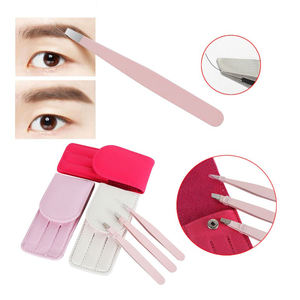 Pinzas para Cejas de Acero Inoxidable de Alta Calidad de Marca Privada OEM, Forma Clásica Personalizada para Extensiones de Cejas - Product Image 4