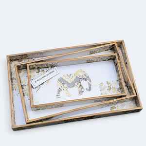 Bandeja de servicio ecológica hecha a mano de calidad superior con tamaño personalizable y logotipo para organizar artículos de exhibición en cada habitación de su hogar - Product Image 4