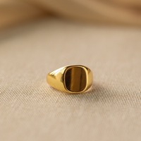 Bague en œil de tigre pour homme de haute qualité, épaisse, 3 mm x 12 mm, design vintage unique, bague signet en pierre précieuse, bijou statement, cadeau pour lui