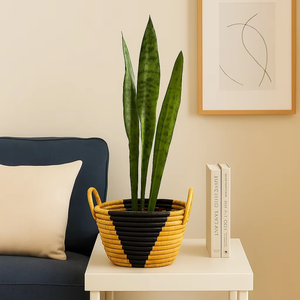 Best Sell Handwoven Eco-Friendly Lightweight Water Hyacinth Boho Style Modern Design Multi-functional Flower Pots Planters - Product Image 6