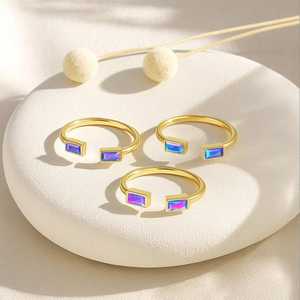 พลอยโอปอลสีดำรูปไฟเครื่องประดับอัญมณีรูปวงรีแหวนเงินสเตอร์ลิงเครื่องประดับสำหรับผู้หญิงของขวัญหมั้นสไตล์โบฮีเมียนไม่เหมือนใคร - Product Image 1