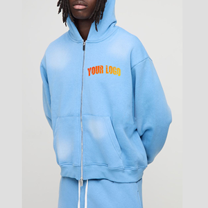 Nouveaux arrivages, vêtements décontractés d'hiver, coupe ample, sweat-shirts à fermeture éclair unis pour hommes, respirants, écologiques, tendance, lourds et chauds - Product Image 6