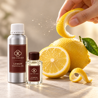 Huile Essentielle de Citron Premium, Citrus Limon, Pressée à Froid, Éclat de Peau, Aromatique, Désodorisant Textile, Nettoyant pour Sols