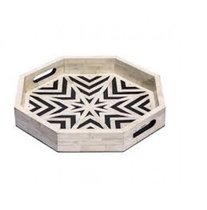 Best Serving Tray Highly Design Look Custom Design Finishing Available Mother Pearl <b>Decor</b> Rectangle Shape Checkered Theme Modern - Product Image 2
