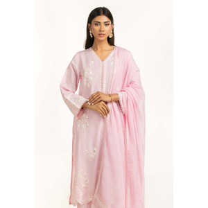 Conjunto de 3 Piezas de Traje Bordado en Tela de Algodón Suizo para Primavera/Verano IPSTD-44732 - Product Image 5