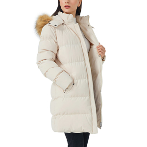 Chaqueta Larga de Plumas para Mujer, Chaqueta Acolchada de Invierno para Exteriores, con Cierre, Transpirable, Gruesa, con Capucha, Disponible para OEM - Product Image 4