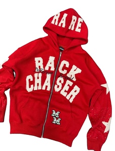 Sweat à capuche zippé streetwear personnalisé, patch brodé délavé, lavage à l'acide, surdimensionné, polaire, sweat à capuche lourd pour homme, hiver - Product Image 3