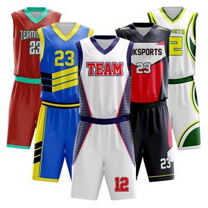 Impression par transfert de chaleur Maillots et uniformes de basket-ball personnalisés Respirant 100% Polyester Séchage rapide Unisexe Vente en gros - Product Image 1