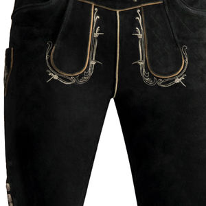 Bavarian Style Lederhosen <b>Shorts</b> Black Tanned Deer <b>Leather</b> <b>Shorts</b> <b>Men's</b> Customized <b>Shorts</b> Made in Pakistan - Product Image 6