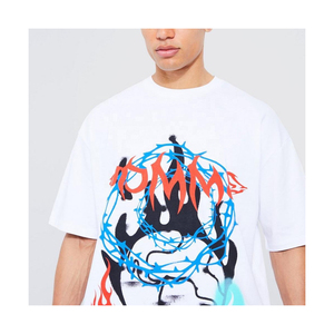 T-shirt en coton basique avec logo personnalisé, t-shirt uni pour homme, tissu doux de haute qualité, vente en gros - Product Image 2