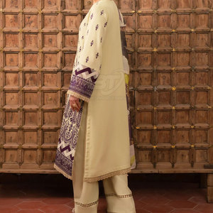 Ensemble de 3 pièces pour femmes, style pakistanais, en coton/polyester, pour l'hiver - Product Image 2