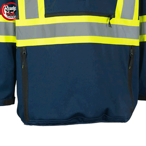 Sudadera con capucha Hi Vis de alta calidad Trabajador DE LA CONSTRUCCIÓN Hi Vis Sudadera con capucha reflectante de manga larga para hombres - Product Image 4