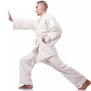 Combinaisons d'entraînement de kimono de BJJ pour hommes adultes, 100% coton, logo personnalisé sur le devant, tissu de 500 g, respirant et à séchage rapide - Product Image 2