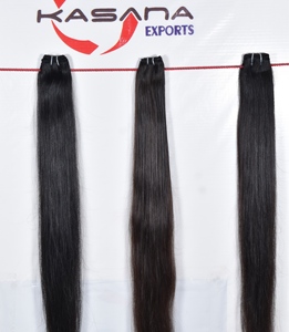 Extensiones de cabello humano de mujer estilo rizo ondulado de Color negro Natural al por mayor indio de doble trama alineada con cutícula virgen vietnamita - Product Image 5