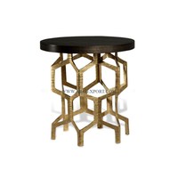 Papillon Concevant Aluminium Verre Top Grande Taille Café Table D'appoint Meilleure Vente Salon Table D'appoint Pour La Maison et Hôtel Décor