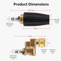 Adaptateur de buse pivotante à 360 degrés en laiton pour nettoyeur haute pression Sinodiving, pour le lavage de voitures