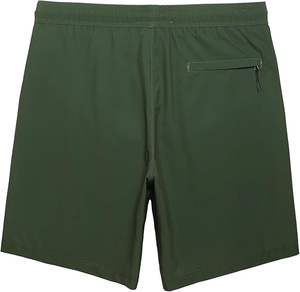 Shorts de course mi-longs 2-en-1 pour hommes, séchage rapide, taille élastique, décontractés, sport, fitness, polyester tissé, motif uni - Product Image 4