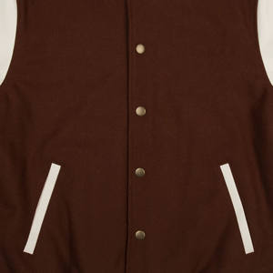 Chaqueta de bombardero de cuero polar de invierno de alta calidad para hombre, ropa de calle con logotipo personalizado, bordado de chenilla, soporte inspirado en Letterman - Product Image 5