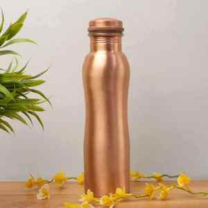 Botella de agua de cobre marrón de alta calidad, tapa hermética martillada con diamante, sin BPA, aislado en caliente/frío, vasos promocionales modernos - Product Image 2