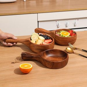 ชามไม้สำหรับสลัดบะหมี่กึ่งสำเร็จรูปด้ามยาวไม้อะคาเซียสำหรับดอง - Product Image 3