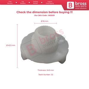 Engranaje interior del Motor del regulador de ventana BGE531 para Passat, nuevos modelos, 32 dientes, piezas de automóviles Bross hechas en Turquía enviadas desde Turquía - Product Image 3