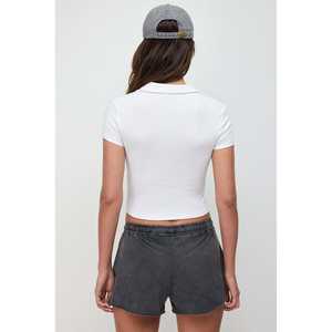 T-shirt à col polo en tissu de velours côtelé - Product Image 6