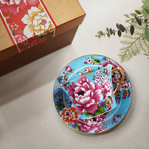 Shin Tai Yuan Floral Ceramic Coffee Cup And Saucer Set Water Transfer Printed <b>Gift</b> For Mother's Day <b>Christmas</b> New Year - Product Image 5