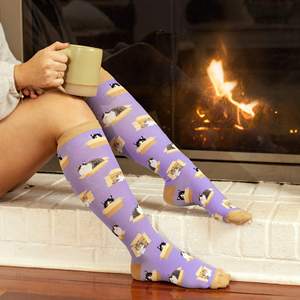 Chaussettes de sport en coton personnalisées avec logo, motif dessin animé, respirantes, légères, absorbant la transpiration, pour hommes - Product Image 5