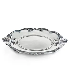 Plateau floral antique de qualité supérieure, plateau en métal contemporain fait à la main pour le style de la maison moderne, fabriqué par Zahid Exports, grand grossiste - Product Image 3