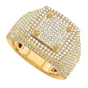 Trendy VVS Moissanite Diamond <b>ring</b> In S925 Silver Rose Gold Plated Luxurious Hip Hop <b>Iced</b> Out Custom Men's <b>Ring</b> - Product Image 3