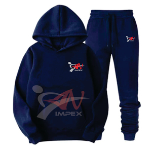 Chándal de alta calidad con logotipo impreso personalizado para hombre, chándal ecológico para uso en el gimnasio de talla grande - Product Image 3