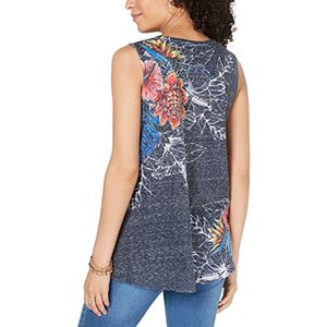 Top Crop da Donna Style & Co Marrone Taglia XS con Stampa Grafica, Traspirante in Maglia per Palestra e Uso Quotidiano, Logo Personalizzabile - Product Image 2