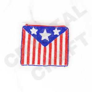 Monedero Fullof Star Monedero personalizado con cuentas de semillas Hermoso regalo de mamá-Diseño de corazones para niñas - Product Image 4