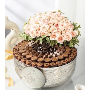 Artículos de comedor para hoteles, cuenco para servir dulces de chocolate, cuenco para servir de chocolate de Metal dorado y negro de la mejor calidad, cuenco para servir postres - Product Image 3