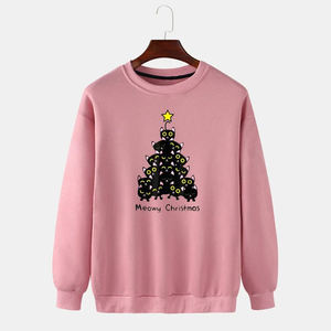 OEM Sweat-shirt 100% coton de haute qualité pour hommes à manches longues avec logo personnalisé imprimé pull à col rond surdimensionné conception vierge - Product Image 3