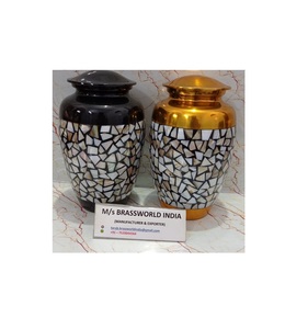 American Style High Quality Factory Direct Metal Cremation Urn Brassworld India <b>Funeral</b> <b>Supplies</b> - Product Image 1