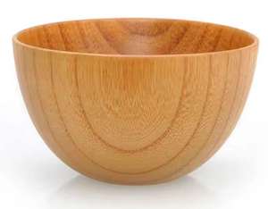 Cuenco redondo de madera de acacia rústico, cuenco de madera Natural hecho a mano para servir comida y frutas para fiestas - Product Image 2