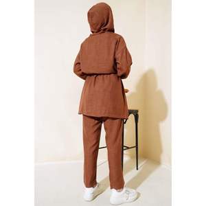 ชุดลินิน2ชิ้นซิปสีน้ำตาล - Product Image 4