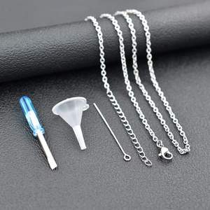 <b>Silver</b> <b>Moon</b> Urn <b>Necklaces</b> for Ashes Stainless Steel Cremation Keepsake Urn for Human Ashes Memorial for Women Men Custom Size - Product Image 5