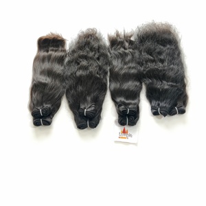 Máquina cruda doble trama cutícula alineada paquete vietnamita venta al por mayor procesamiento ninguno tejido fabrica extensiones de cabello humano - Product Image 4
