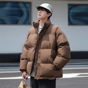 Parka de manga larga para hombre, abrigos con cuello levantado y cremallera frontal, chaqueta acolchada de invierno, ropa de calle informal con estilo Formal - Product Image 2