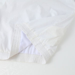 Veste coupe-vent blanche à demi-zip avec logo personnalisé, fabrication OEM, pour hommes, imperméable, coupe-vent, pour la randonnée, anorak, veste de pluie - Product Image 5