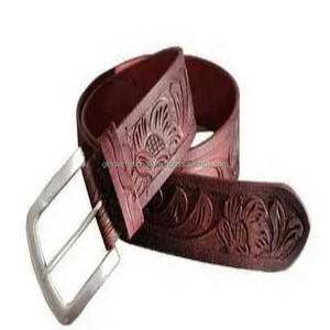 Nouveauté Designer usiné à la main ceintures en cuir occidental ceinture sculptée à la main en peau de vache pour ceintures florales de Style occidental unisexe - Product Image 6