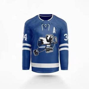 Maillots de hockey respirants personnalisés par sublimation pour les sports d'équipe Maillots de hockey sur glace avec tailles personnalisées Équipe personnalisée - Product Image 2