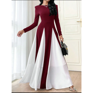 Elegante Vestido Doble de Gasa para Mujer, Cómodo Vestido de Gala con Detalles de Crochet, Estilo Imperio, Tallas XS-XL, Largo hasta el Suelo, Ideal para Fiestas - Product Image 2